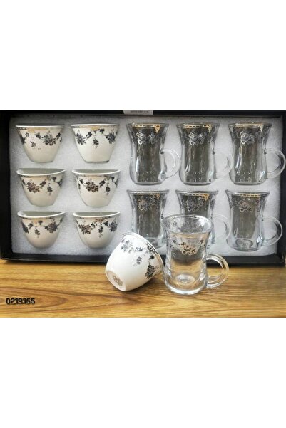OEMS 12Pcs Arabic Coffee Cups and Tea Cups Full Set - Complete Hospitality Set