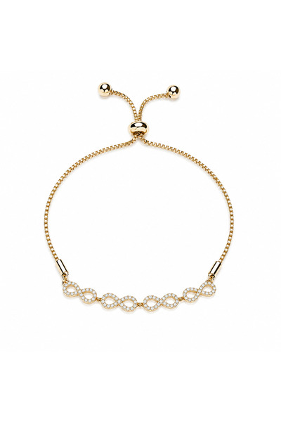 OEM Infinity Gold Luxury Stainless Steel Adjustable Tennis Bracelet – Adjusta...