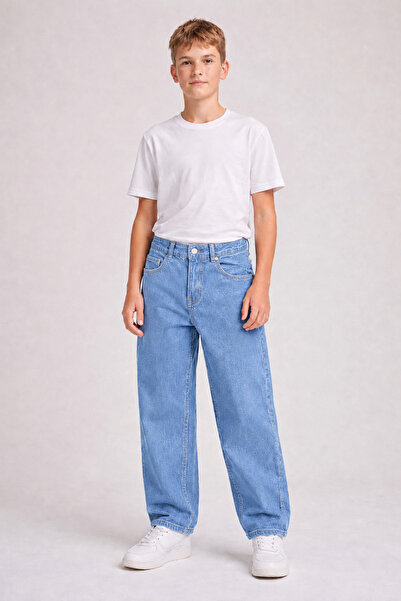 NAWİ 27004-25 Pantaloni din denim pentru băieți, croială confortabilă, pentru...