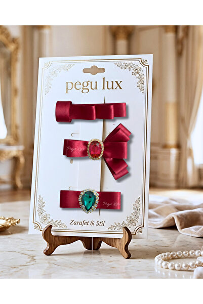 pegu baby collection 3-DELIČNA MALA MINI LUKS CRVENA SATINSKA KOPČA ZA TRAKU ...