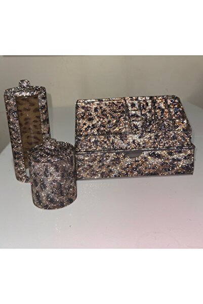 Özel Tasarım Üçlü leopar full taşlı set