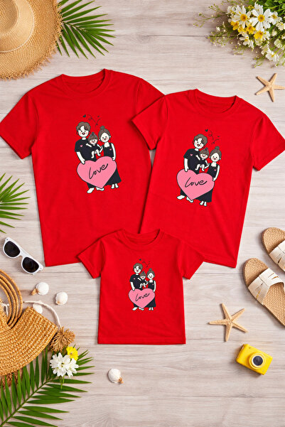 LORVEX Tricou supradimensionat pentru familie, mamă, tată, copil, 100% bumbac...