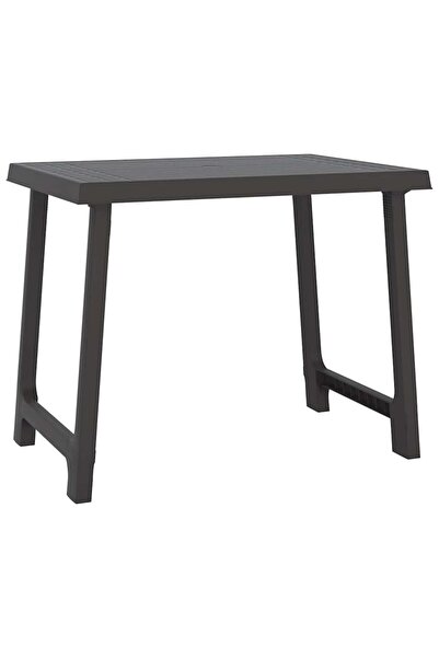vidaxl Camping table, anthracite, 79x56x64 cm, PP wood look