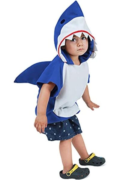 EraSpooky Shark Short Hoodie for Kids Boys Toddler Shark Costume Halloween An...