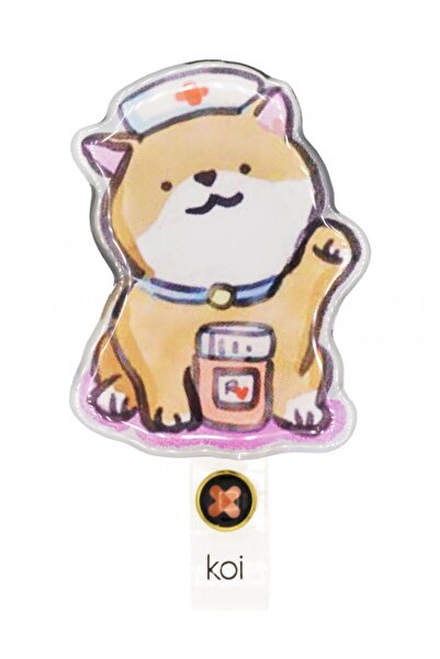 KOI Suport retractabil pentru ecuson/legitimație Happiness Nurse Shiba, Multi...