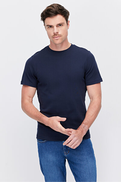 PAULMARK Tricou basic cu guler rotund pentru bărbați