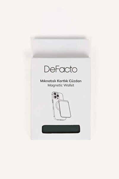 DeFacto Faux Leather Magnetic Orange Card Holder Wallet H9090Axns