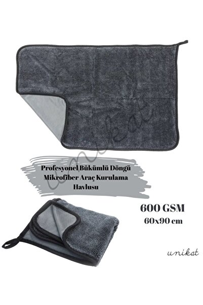 UNIKAT Prosop profesional din microfibră cu buclă răsucită pentru uscat mașin...