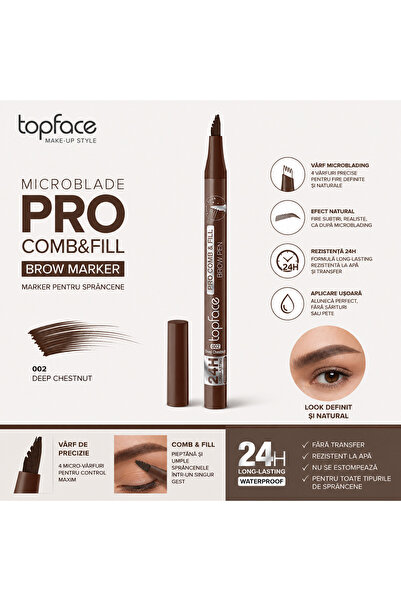 TOPFACE PRO Comb & Fill Brow Pen