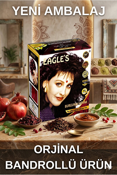 aleyna baharat Eagles Kızıl Hint Kınası 6'lı Paket Orjinal BANDROLLÜ ÜRÜN Bur...