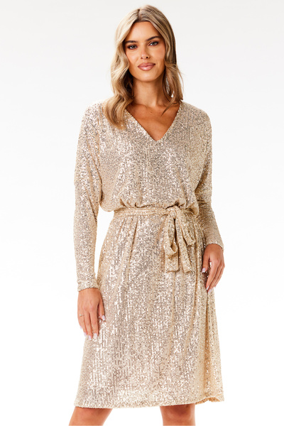 Awama Rochie awama, A690, bej, poliester-elastan, L-XL INTL
