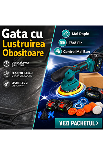 OEM Aparat Polish Auto cu 2 acumulatori 36V, fara fir, portabil (RO-V03) (TCM...