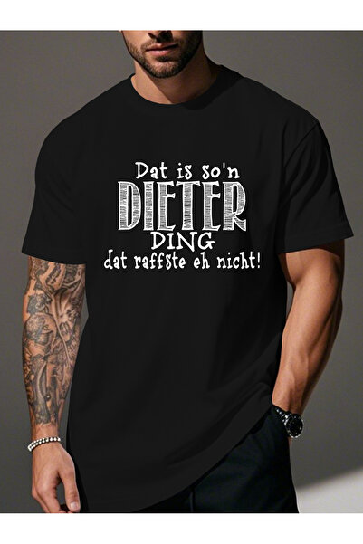 yiou trendy clothing تي شيرت رجالي مطوي بتصميم مضحك من German Dieter