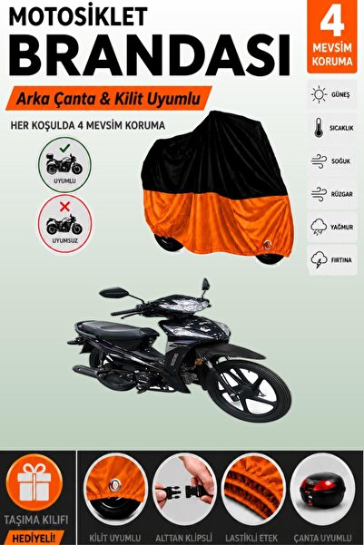 Cemku Double Black Top - Orange Bottom, Rear Bag Compatible King Motor Kr-50 ...