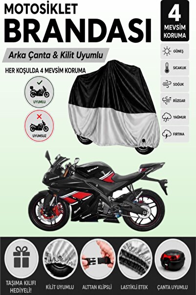 Cemku Double Black Top - Gray Bottom, Rear Bag Compatible Yuki Yk250-21 R-Sam...