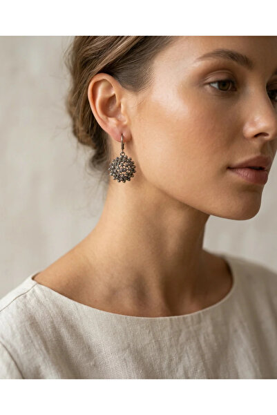 Dorvina أقراط نسائية برونزية عتيقة الطراز، مجوهرات نحاسية أصلية، حجر مارجازيت...