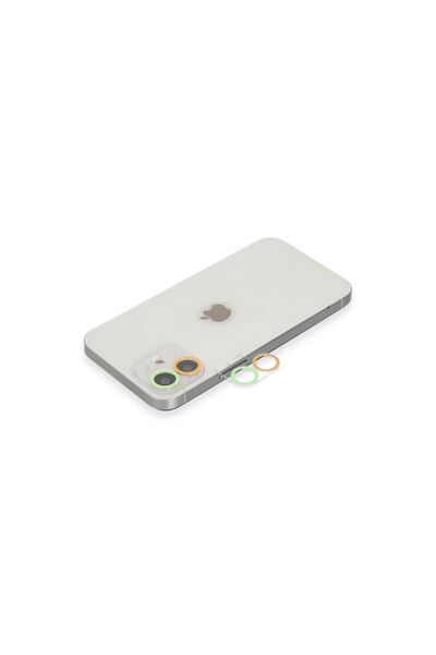 Generic Brand Iphone 12 Mini Colorful Camera Lens Protection Glass - Orange-g...