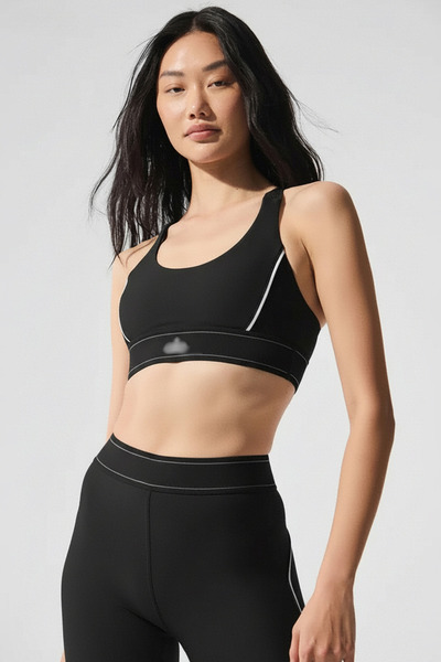 Butik Black Color Adjustable Strap Sports Tank Top