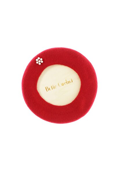 ButicCochet Beretă de damă, Buticcochet, din lână și acril, model cu perle, m...
