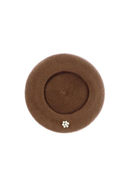 ButicCochet Women's beret, Buticcochet, made of wool and acrylic, pearl patte...