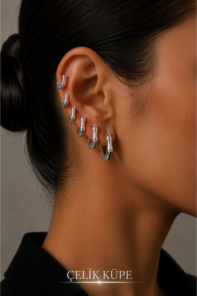 Jack Ferrero Women's Steel 6-Piece Earring Set