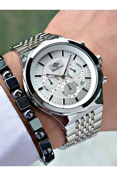Bentini Men's Wristwatch – Functional, Steel Band, Waterproof, 2-Year Warrant...