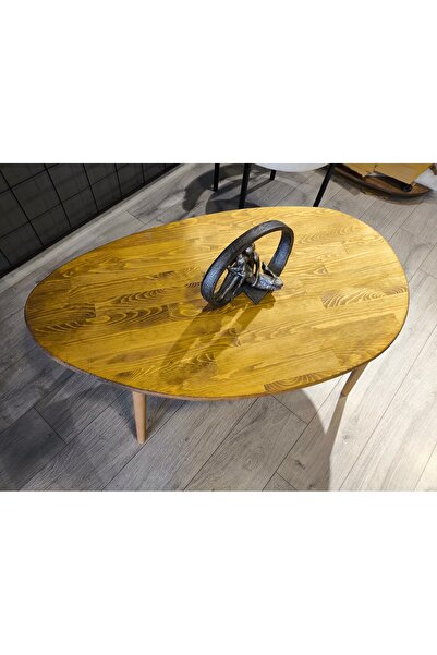 Senka Wood Doğal Masif Ahşap Modern İskandinav asimetrik Orta Sehpa