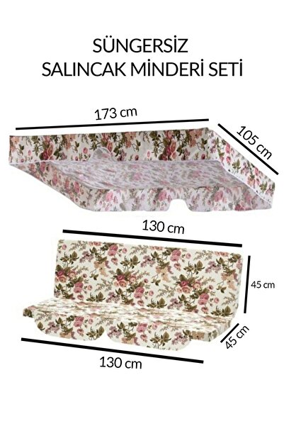 Mor Minder Salıncak Kumaş Seti Tenteli Kumaş Seti 2 Kişilik Fermuarlı SÜNGERS...