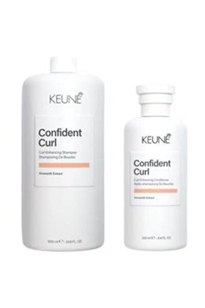 Keune Pachet pentru Par Cret - Confident Curl Curl Enhancing: Sampon 1000 ml,...