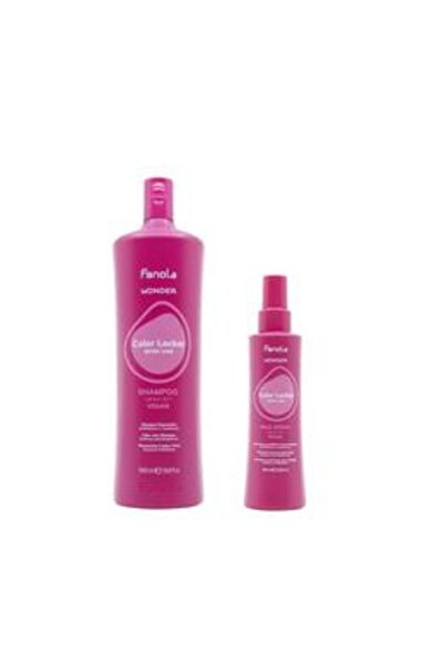 Fanola Pachet pentru Par Vopsit - Wonder Color: Sampon, 1000 ml + Spray Leave...