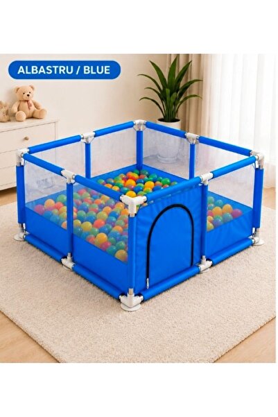 Picodino Tarc de joaca mare 120 x 120 cm cu 50 bile incluse, ALBASTRU
