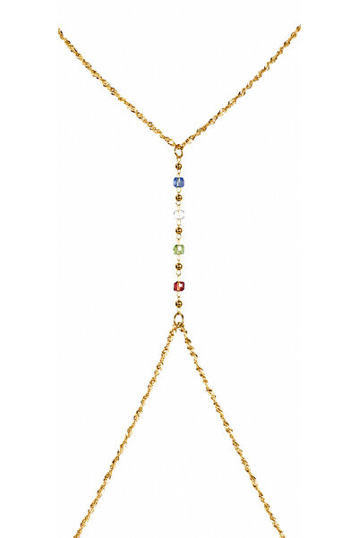 JİMNY JEWELRY Curva Çelik Vücut Zinciri Kolyesi