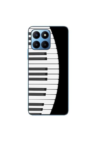 OEM Θήκη συμβατή με Honor X6 από σιλικόνη gel TPU με σχέδιο πλήκτρων πιάνου
