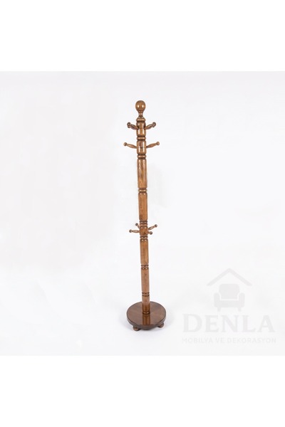 Denla Mobilya %100 Doğal Ahşap Ayaklı Elbise Askılığı - 180 cm