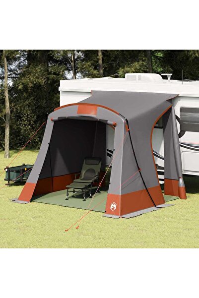 vidaxl Cort pentru hayon Gri si Portocalie 285 x 255 x 245 cm tafta