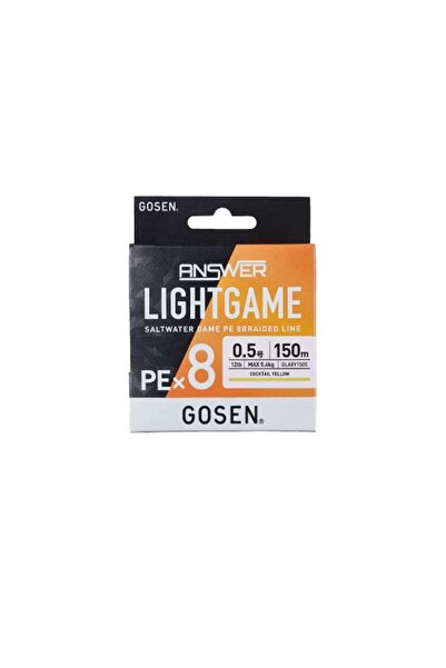 GOSEN Answer Light Game Pe8 Braided Lrf Line 150Mt Coctail Yellow Standard 0....