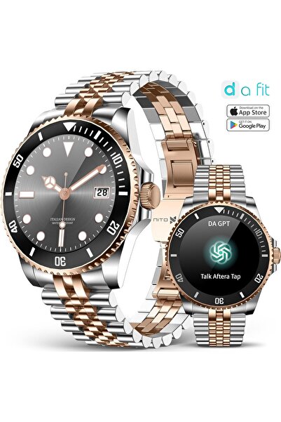 NITOPLAY ®   Ceas inteligent Elegance AI, Smartwatch pentru fitness, Ecran Su...