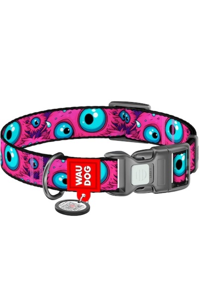 WAUDOG Zgardă pentru câini, WAUDOG, Nailon, Ochi de monstru, XL, 37-58 cm, 25 mm