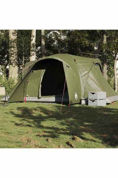 vidaxl Cort de familie cupola 6 persoane verde masliniu impermeabil