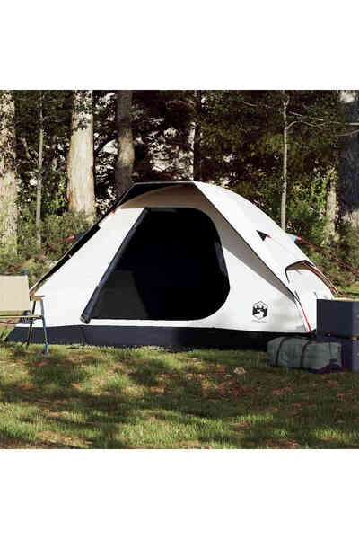 vidaxl 2-person white dome camping tent, opaque fabric, Waterproof