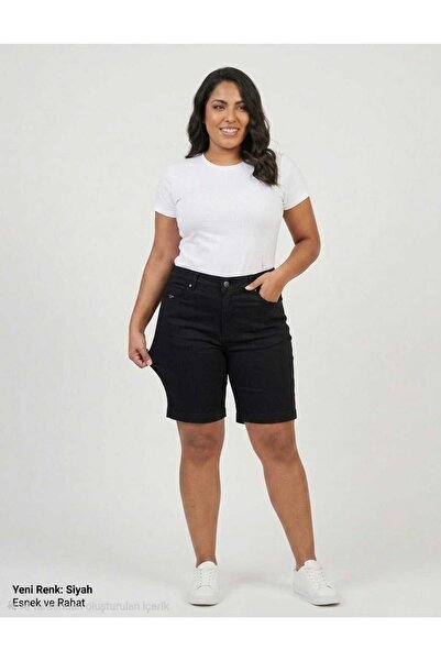 EYLÜLXXL Women's Gabardine Colorful Shorts