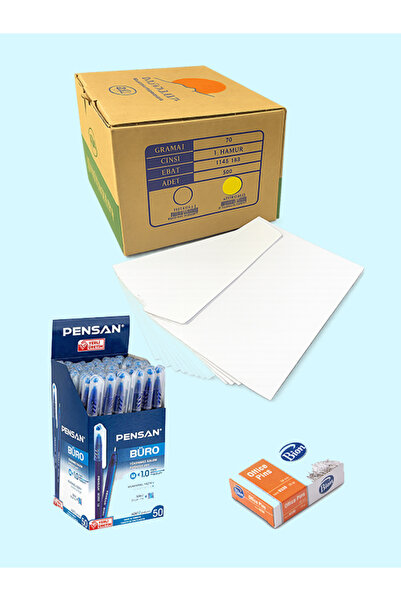 EKM 500 bucăți plicuri de nuntă adezive 114X162 70gr + 50 bucăți pixuri cu bi...