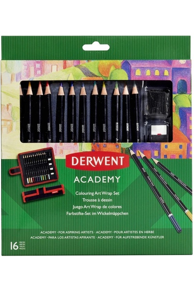 Derwent ACADEMY 16-COLOR PENCIL SET FOR SKETCHING