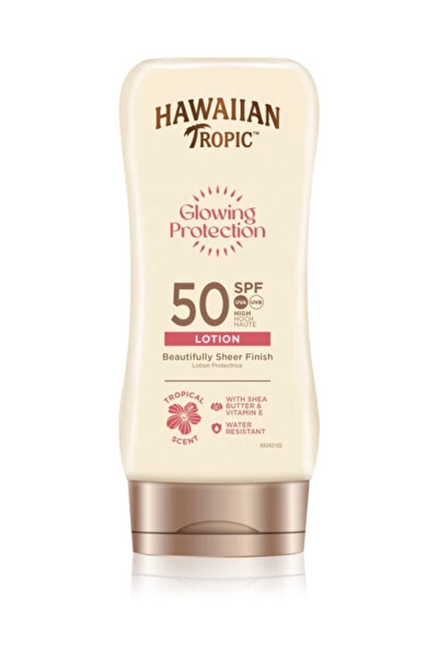 Hawaiian Tropic Glowing Protection SPF 50, sunscreen lotion, water resistant,...