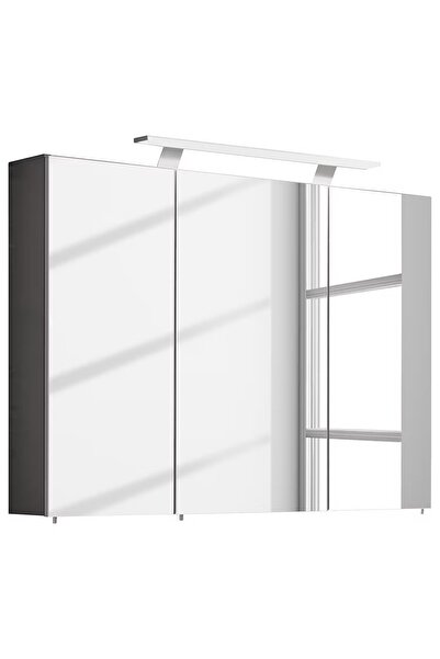 OEM Dulap cu oglindă pentru baie 100x76x16 cm – Iluminare LED, 3 uși cu oglin...