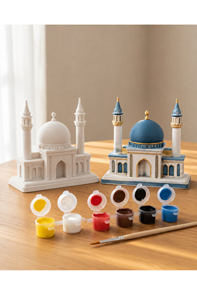 IvırZıvırLab Cami Maketi Boyama Seti - 3D Baskı Mimari Maket, Fırça ve Boyala...