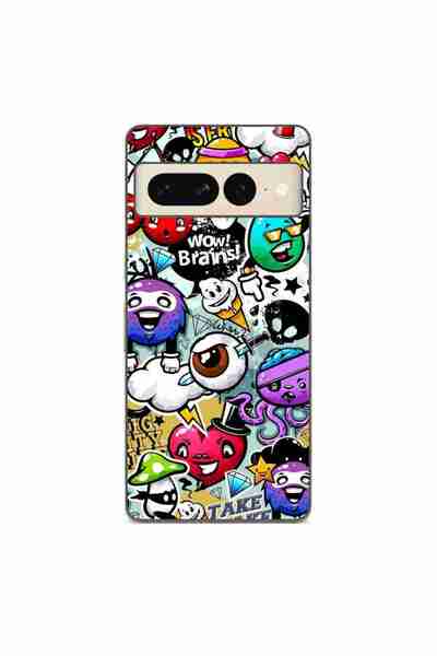 OEM Husa compatibila cu Google Pixel 7 Pro Silicon Gel Tpu Model Pop Art Graf...