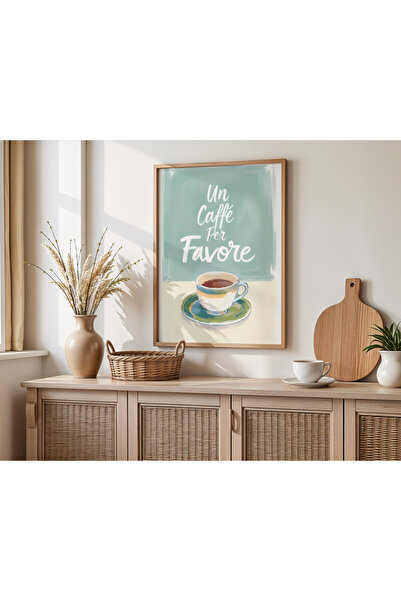 Tuba Decor Tablou dintr-o singură bucată cu ramă din lemn, cafea