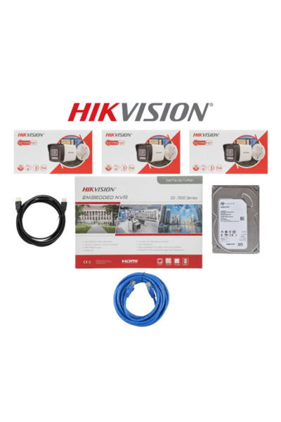 Hikvision نظام هيكفيجن الأمني الكامل مجموعة كاميرات مراقبة هيكفيجن عالية الجو...