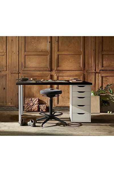 IKEA QUİCK 2 Adet Çelik Çalışma Masası Ayağı Yükseklik 70 Cm 2'li Set Masa Ay...